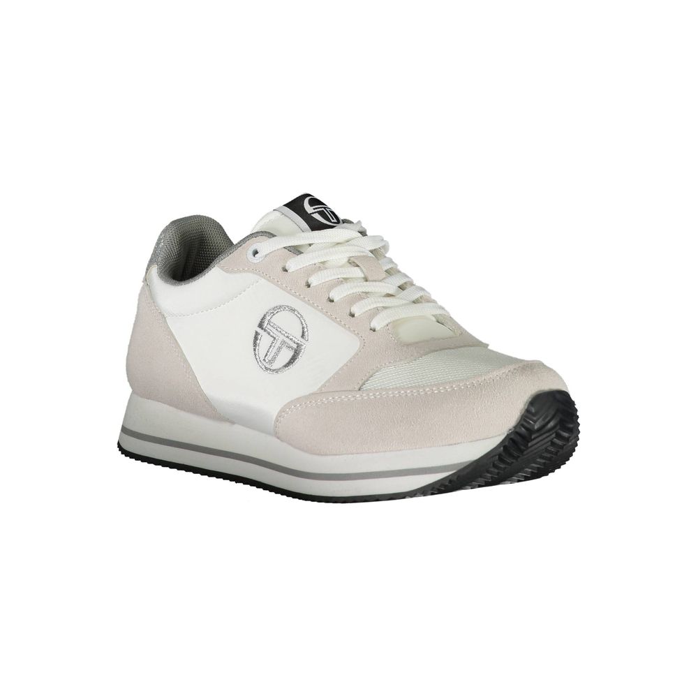 White Polyester Sneaker