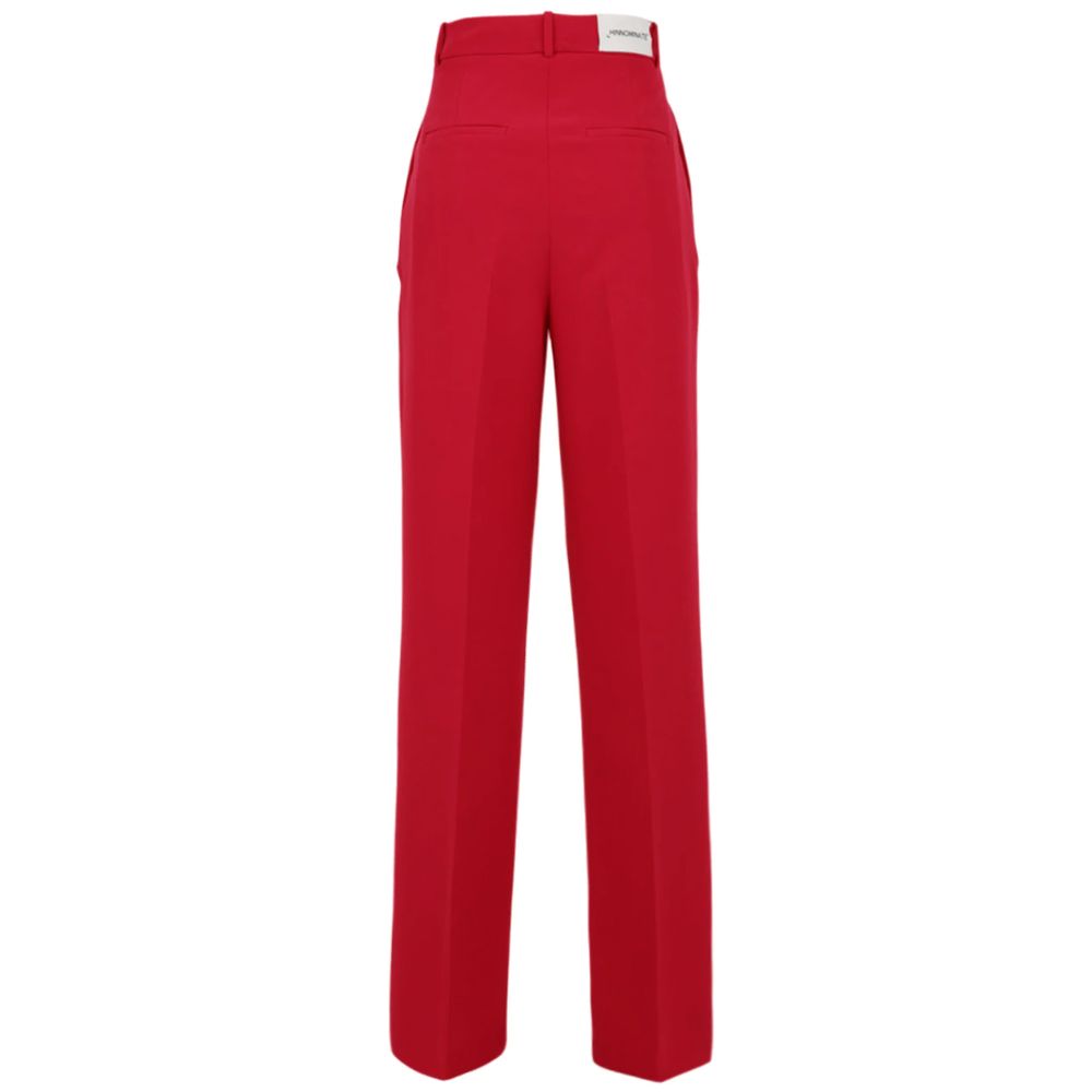 Red Polyester Jeans & Pant